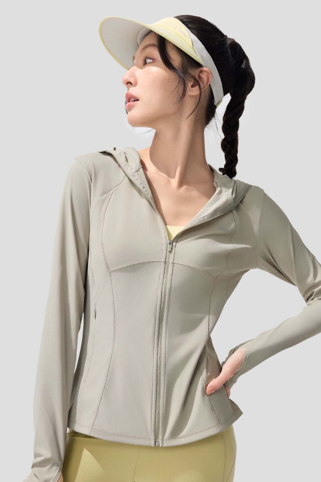 women's sun protection jacket #color_gray