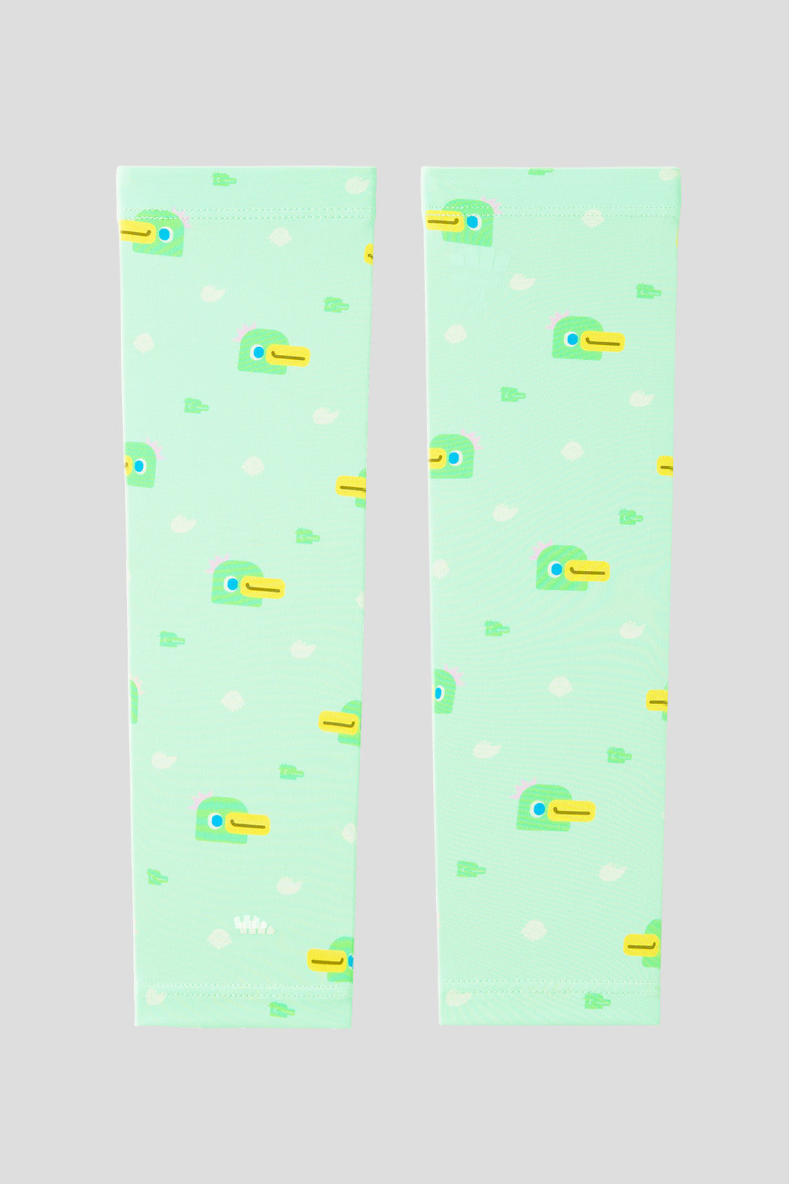 beneunder kid's sun protection arm sleeves upf50+ #color_green duck play