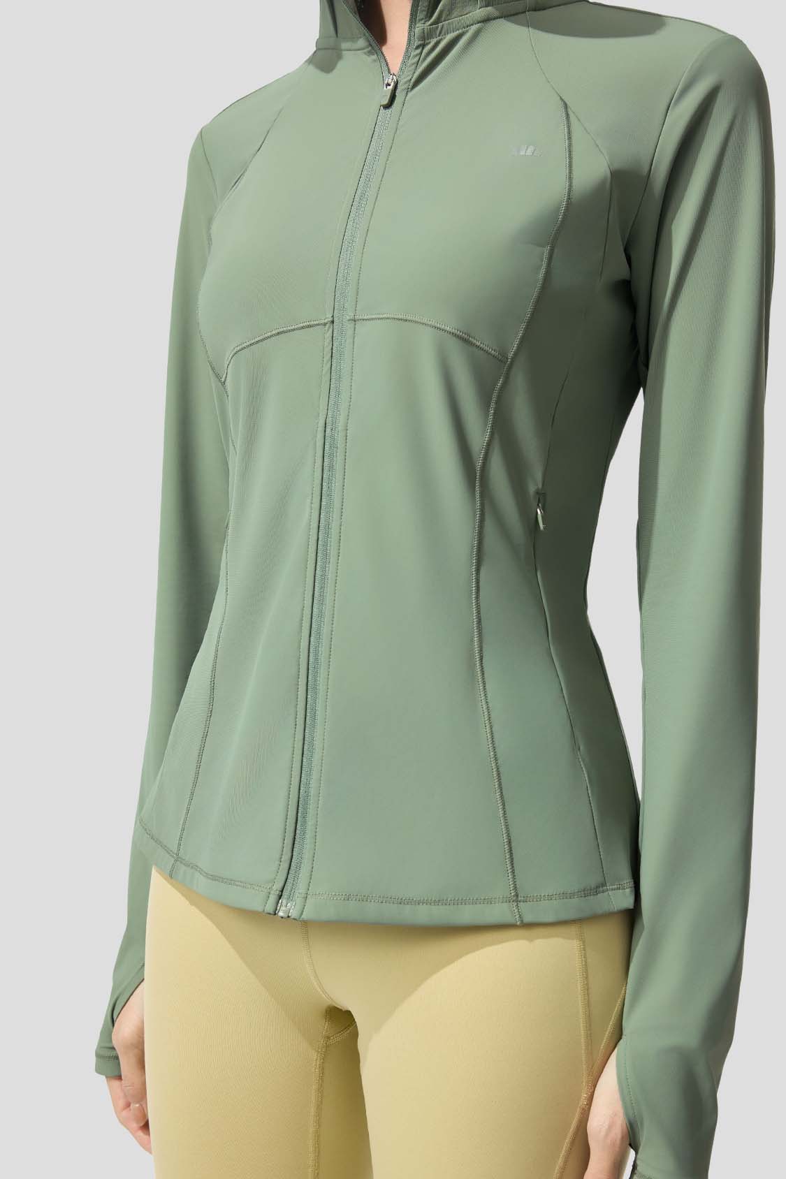 women's sun protection jacket #color_green