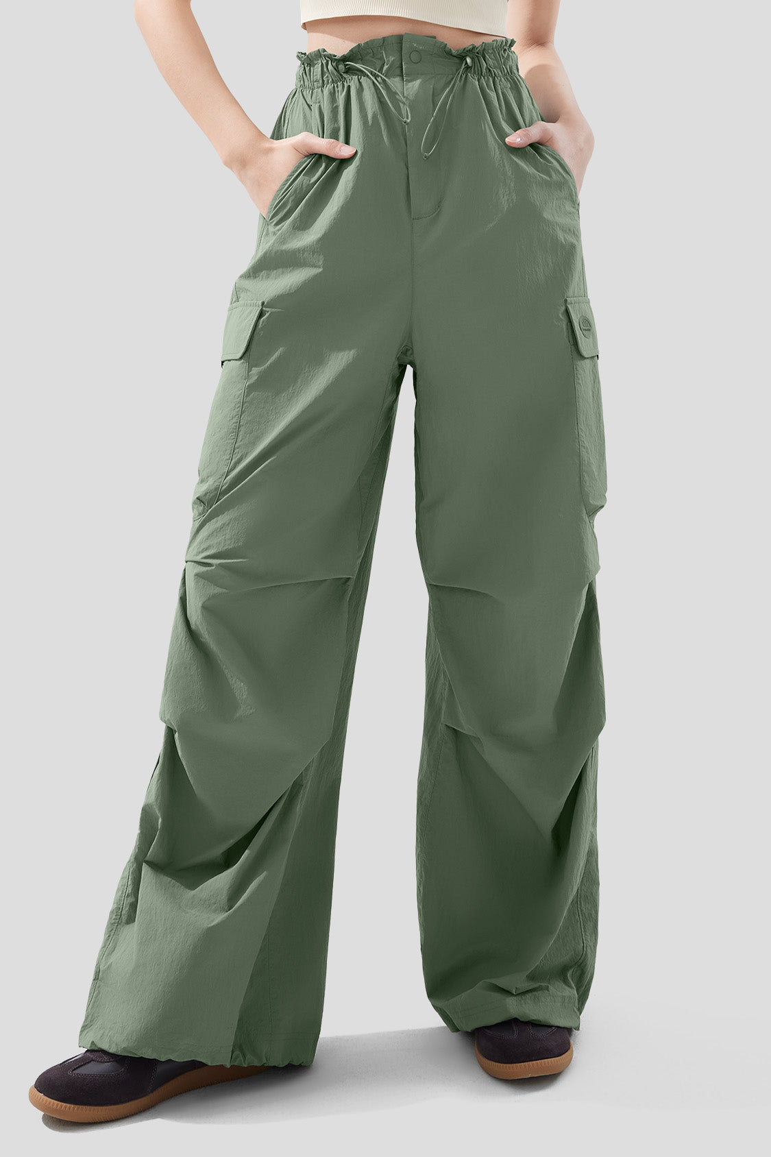 【U LAN】Dexi Eyelet Parachute Training Pants Classic Parachute Track Pant | Daniel Patrick