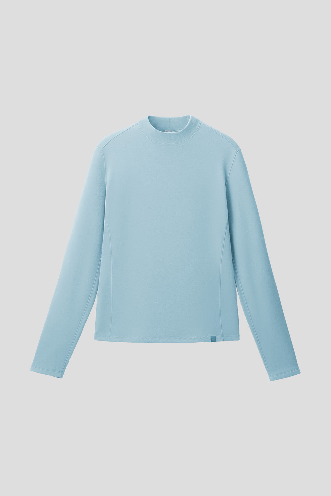 beneunder frostease womens medium warmth half turtleneck fleece base layer #color_light blue