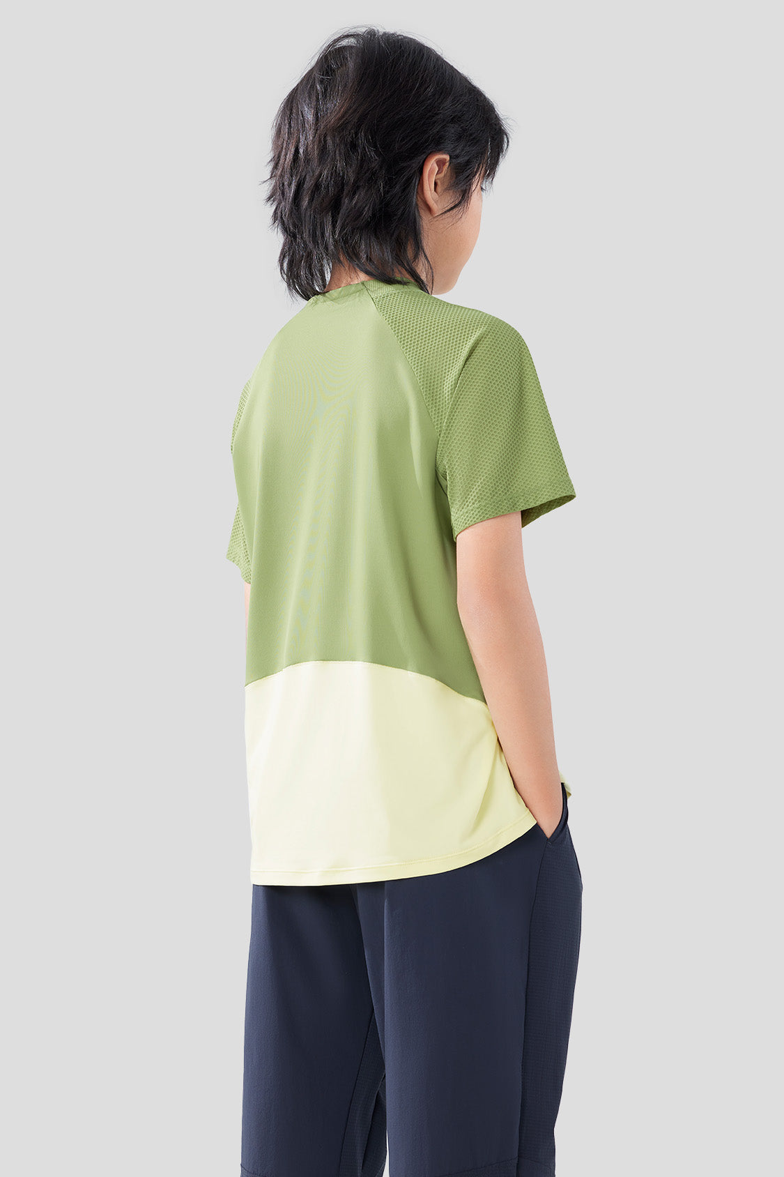 beneunder kid's sun protection t-shirt upf50+ #color_light goose yellow - wild green