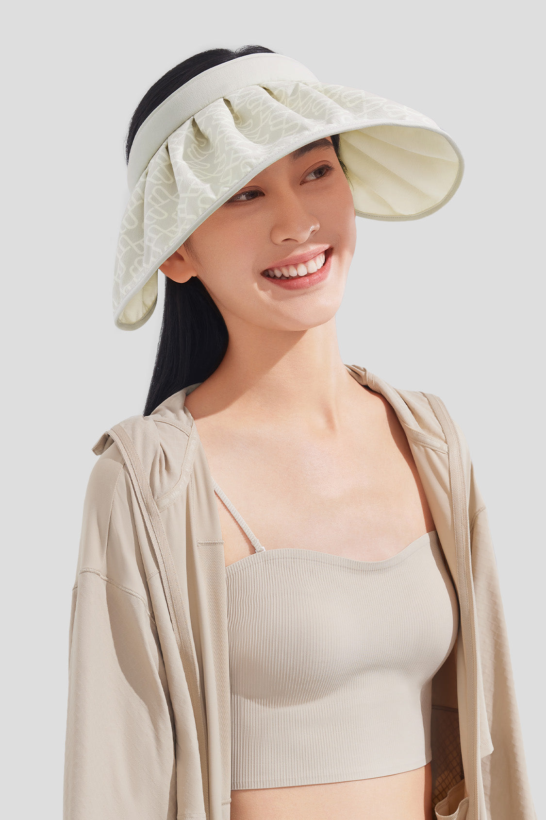 beneunder women's sun hats #color_light grey banana flower