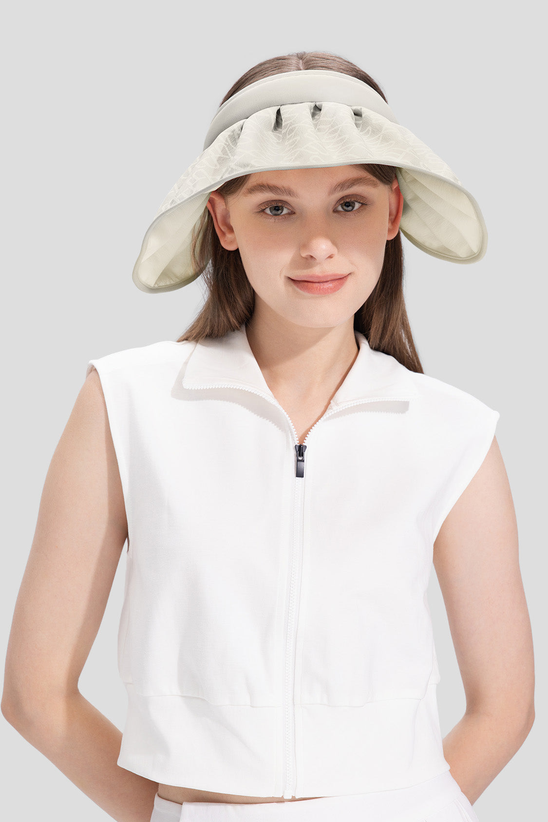 beneunder women's sun hats #color_light grey banana flower