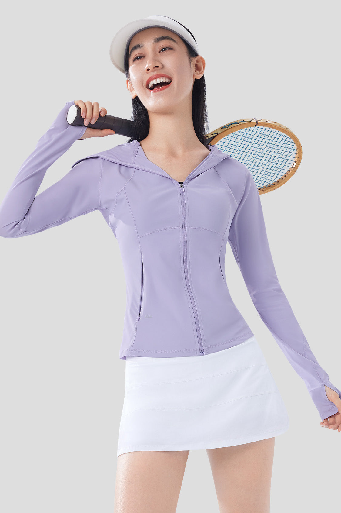 beneunder women's sun sports wear upf50+ #color_light smoke purple