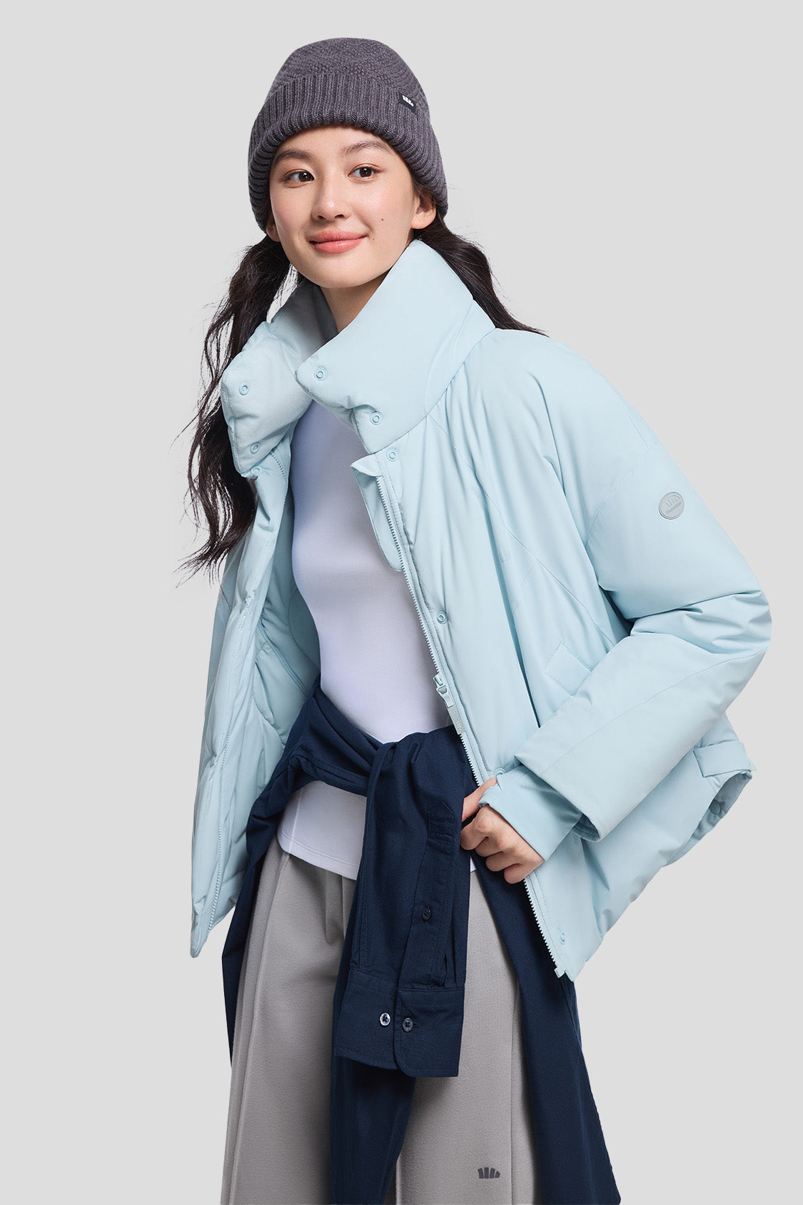 beneunder women's jacket #color_misty blue