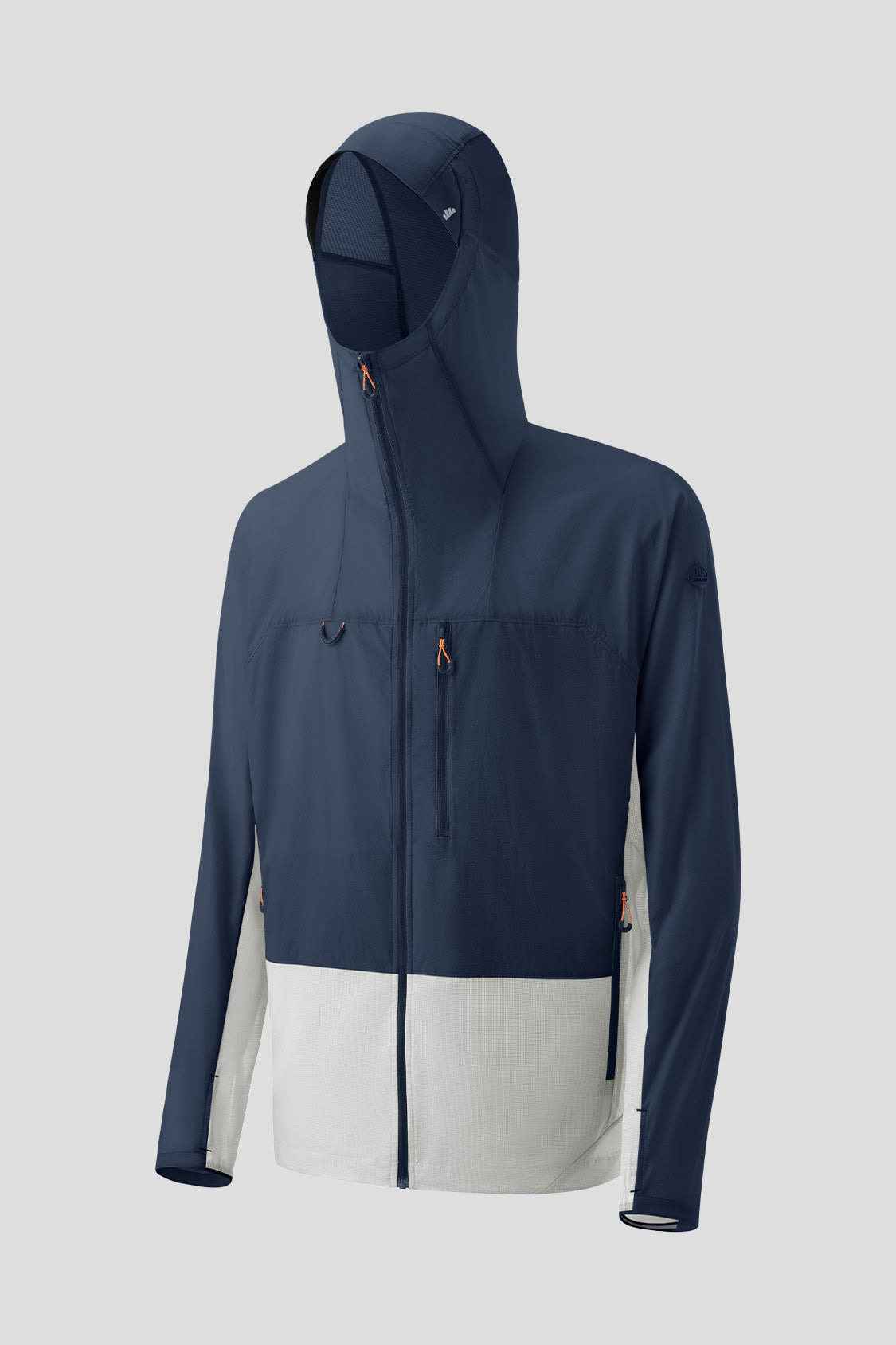beneunder men's sun protection jacket upf50+ #color_moonlit night blue - galaxy gray