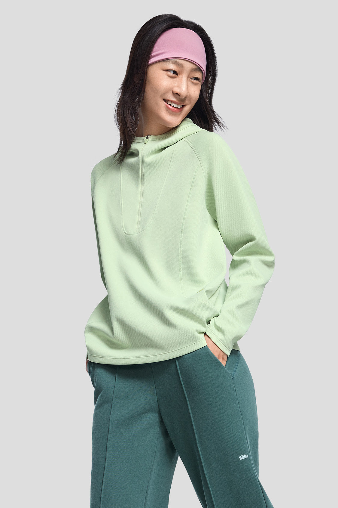 beneunder women's hoodie #color_mountain lake green