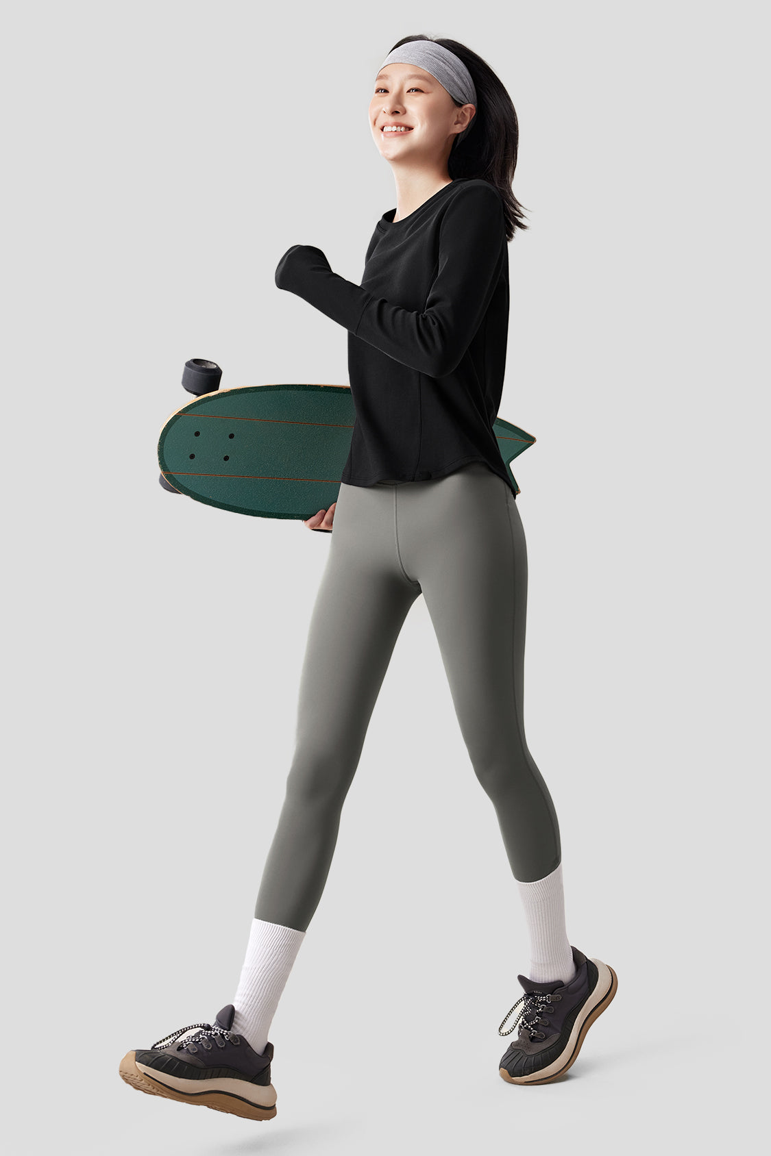 Women's Winter Base Layer Leggings #color_graphite gray