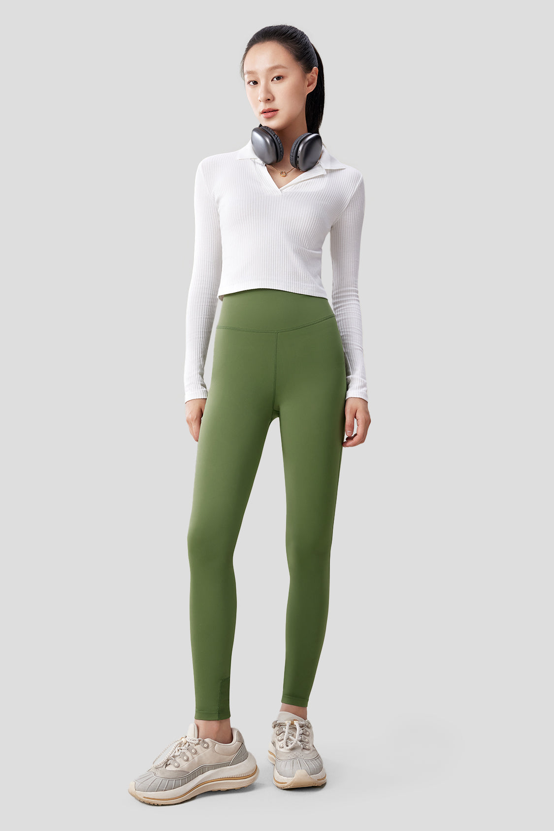 Women's Winter Base Layer Leggings #color_forest green