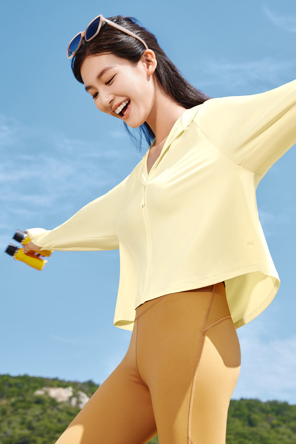 beneudner women's sun protection wear upf50+ #color_profiterole yellow