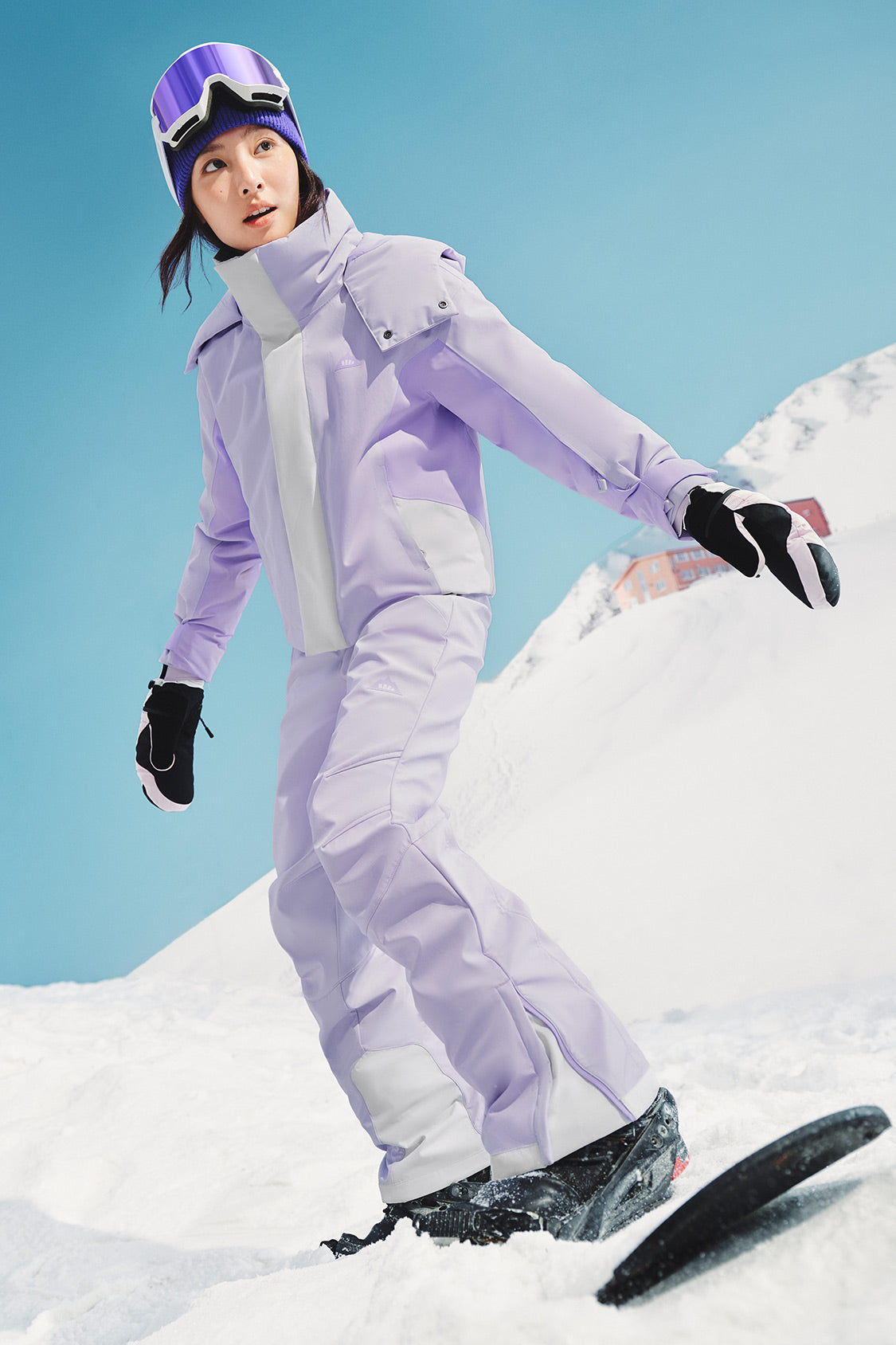 beneunder women's snow ski set #color_purple