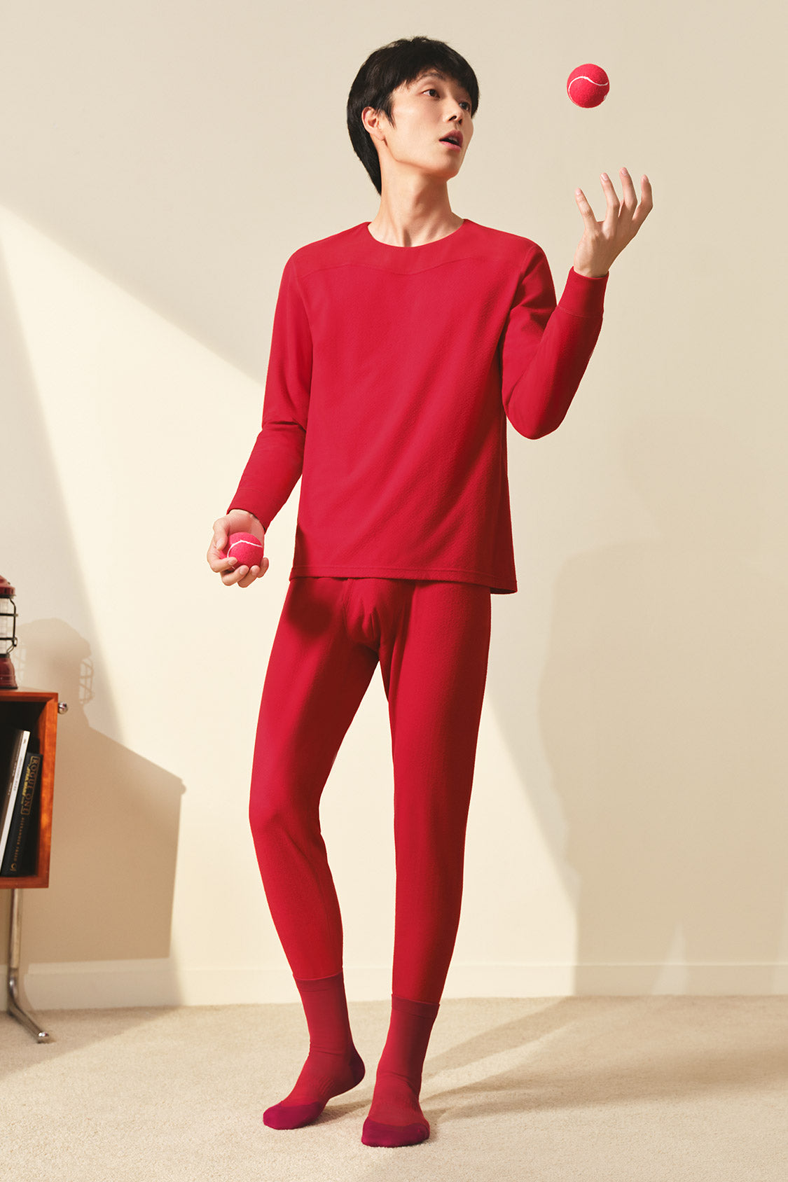 beneunder men's thermal set #color_red