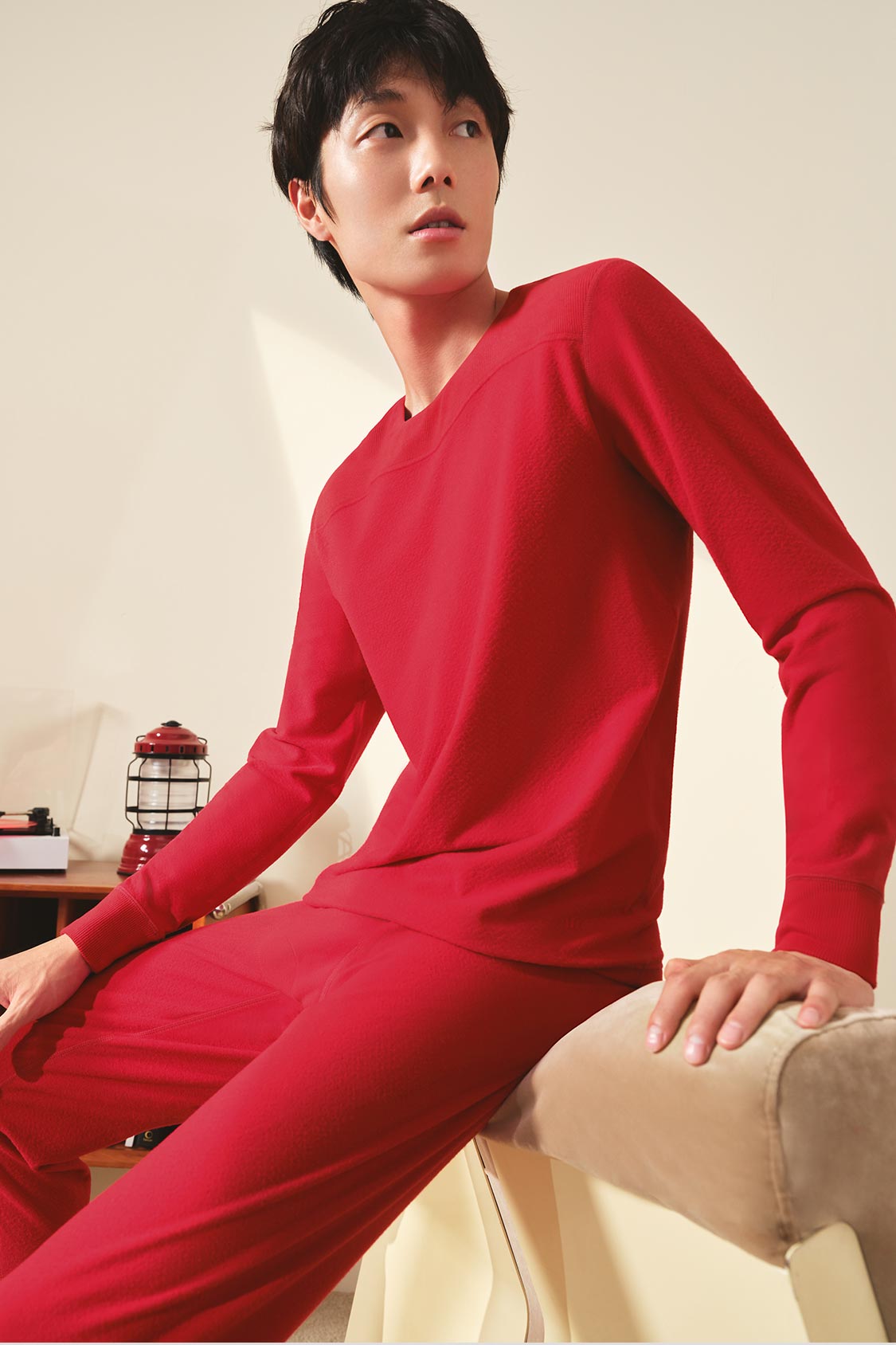 beneunder men's thermal set #color_red