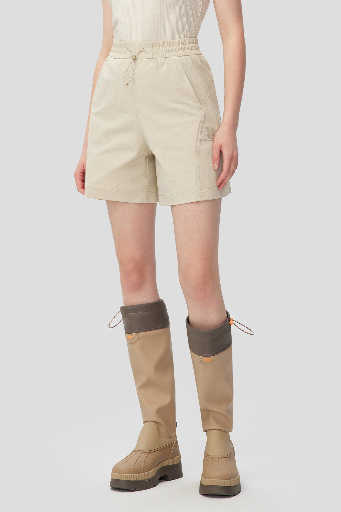 beneunder women's shorts #color_sand apricot brown