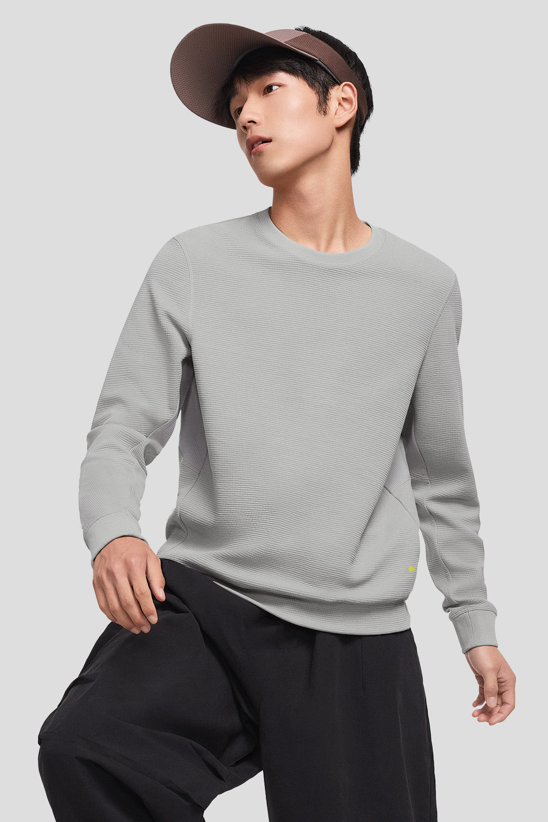 beneunder men's sports base layer #color_stone smoke gray