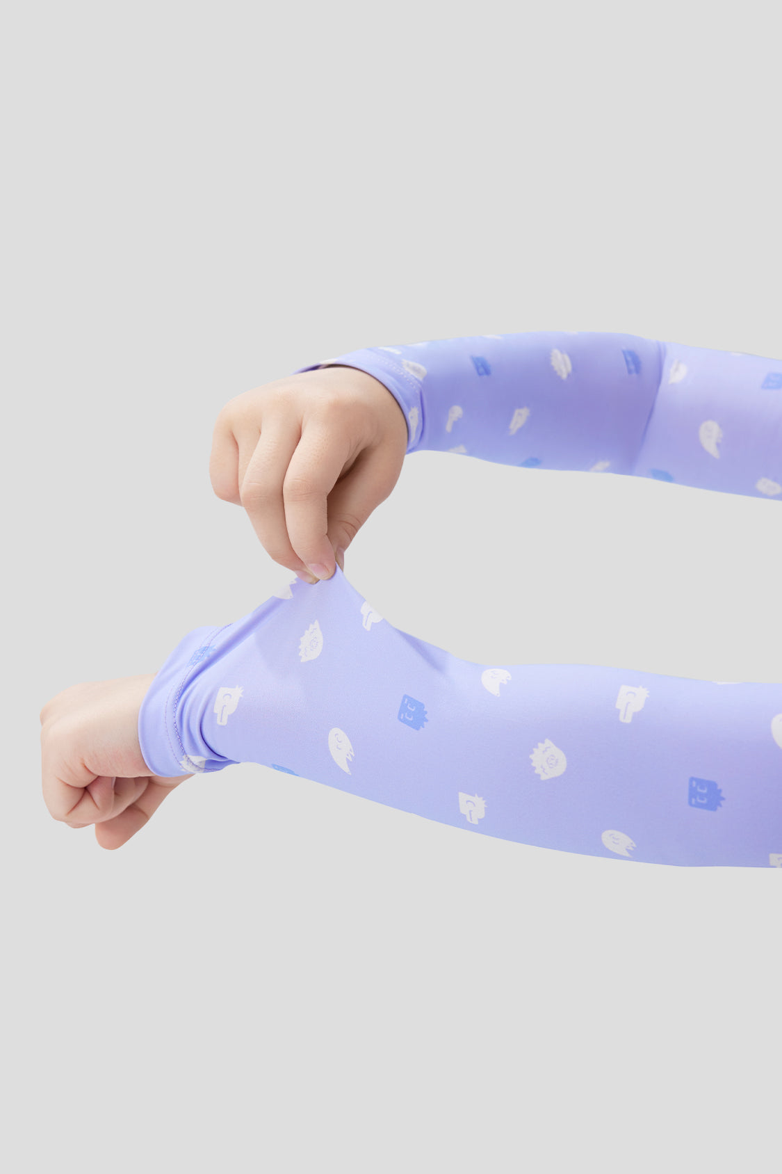 beneunder kid's sun protection arm sleeves upf50+ #color_taro dots