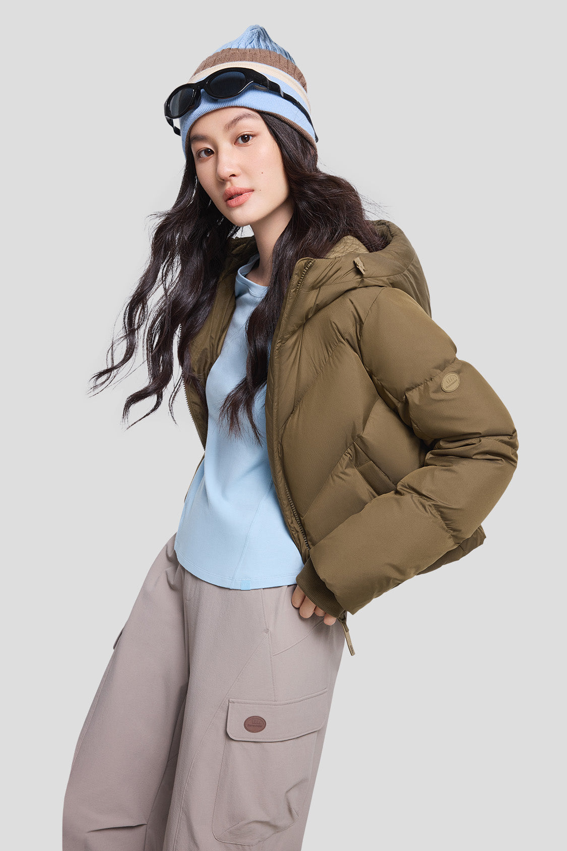 beneunder women's down jacket #color_truffle brown