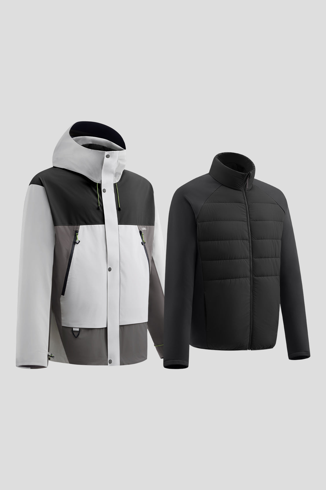 beneeunder men's jacket #color_vine mist gray_dusk black