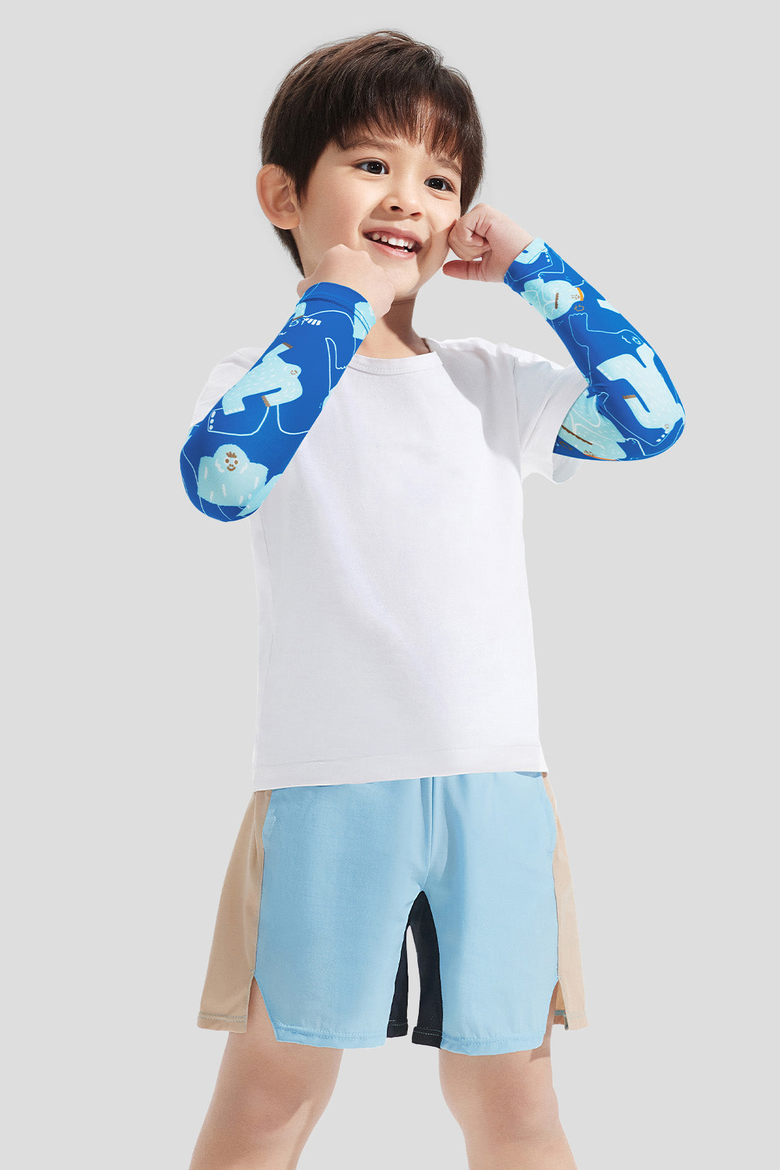 beneunder kid's sun protection arm sleeves upf50+ #color_weightless monster