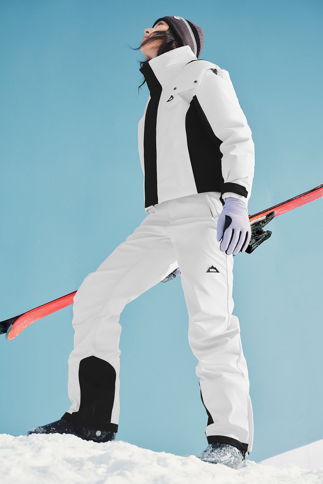 beneunder women's snow ski set #color_white