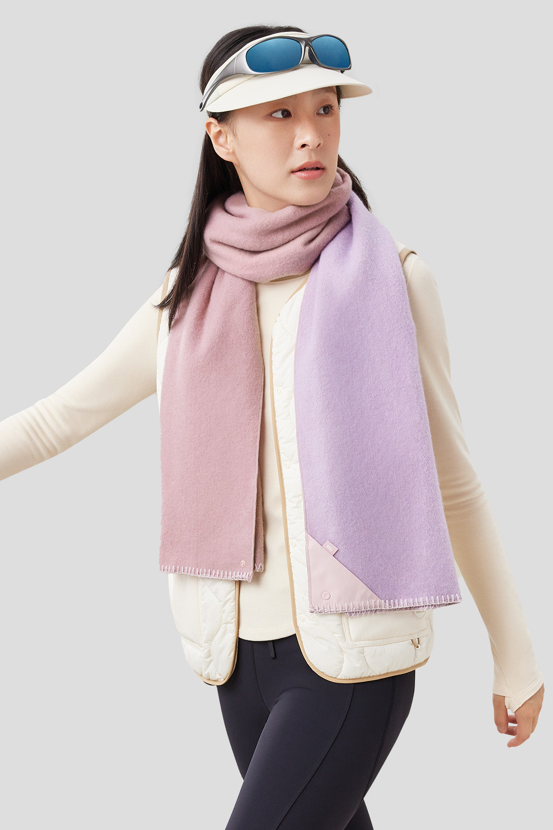 beneunder winter wool scarf #color_misty pink dawn