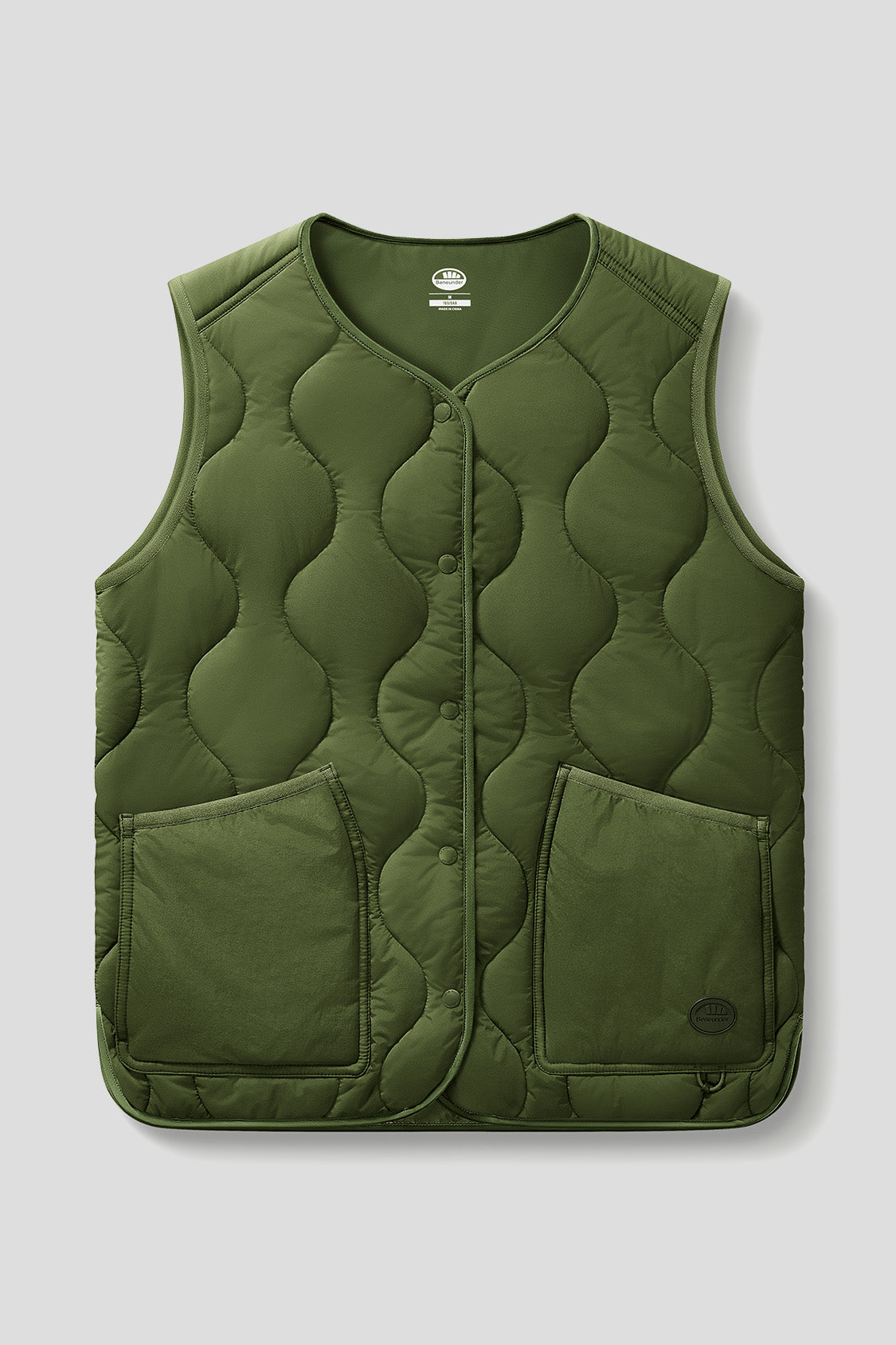beneunder women's lightweight insulated quilted vest #color_forest green