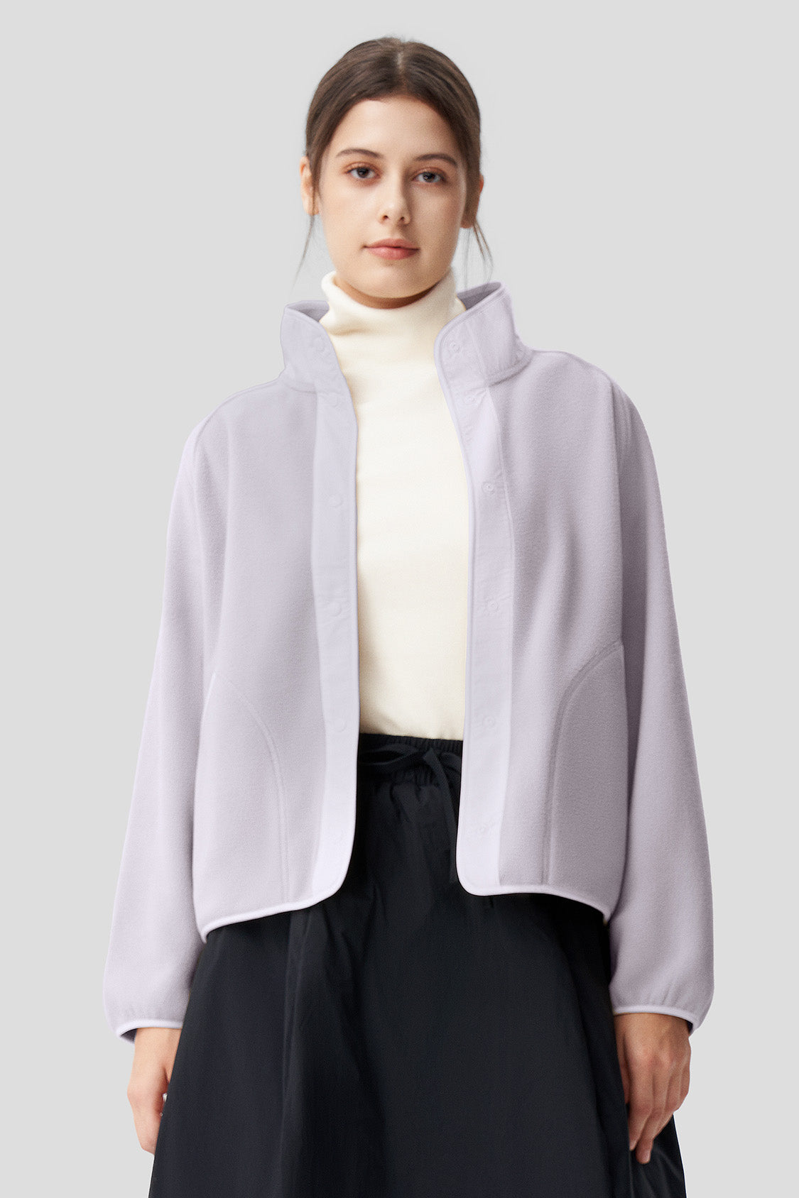 beneunder women's lightweight micro fleece jacket #color_lavender purple
