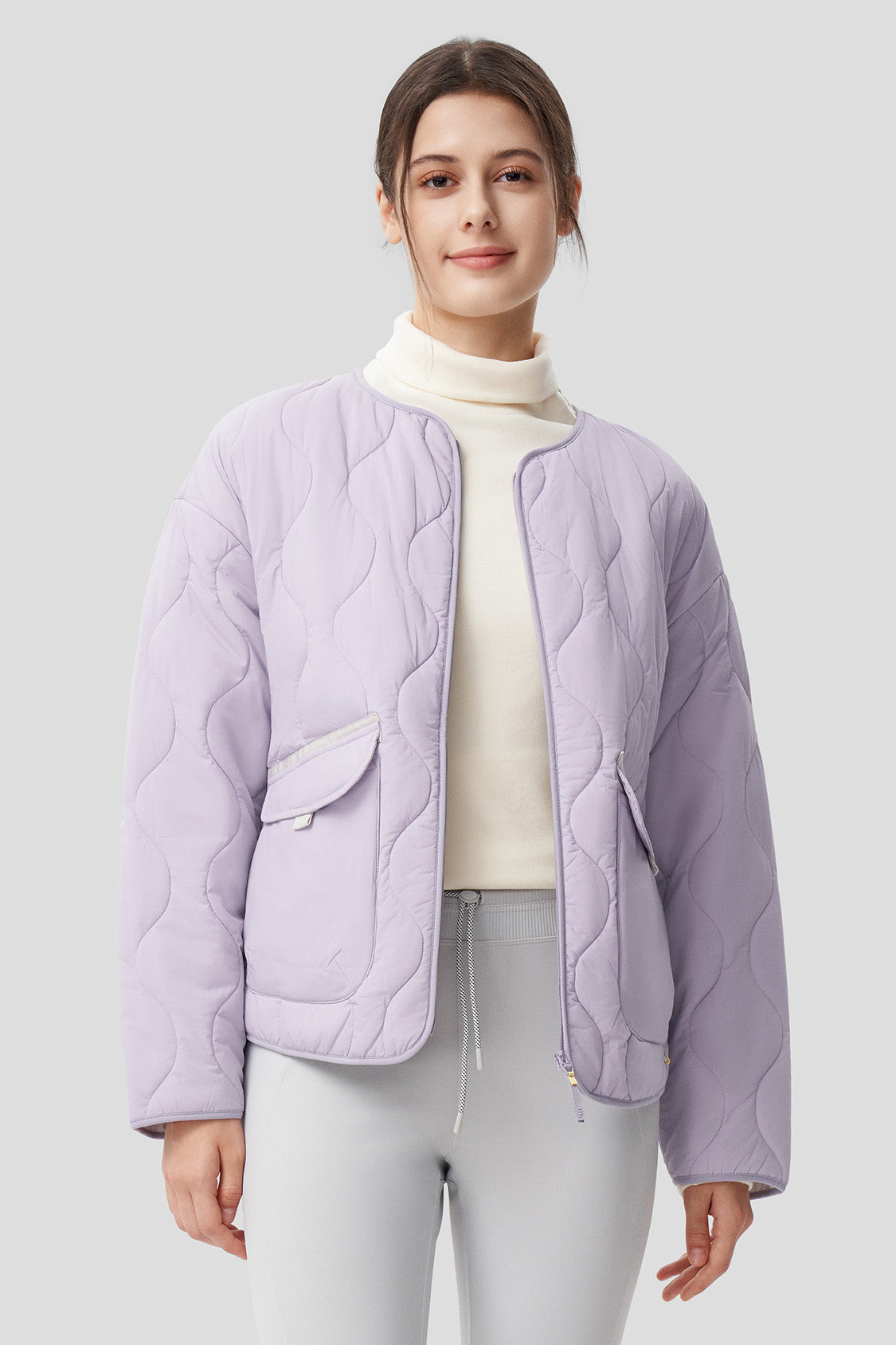 beneunder women's lightweight quilted jacket #color_lavender purple