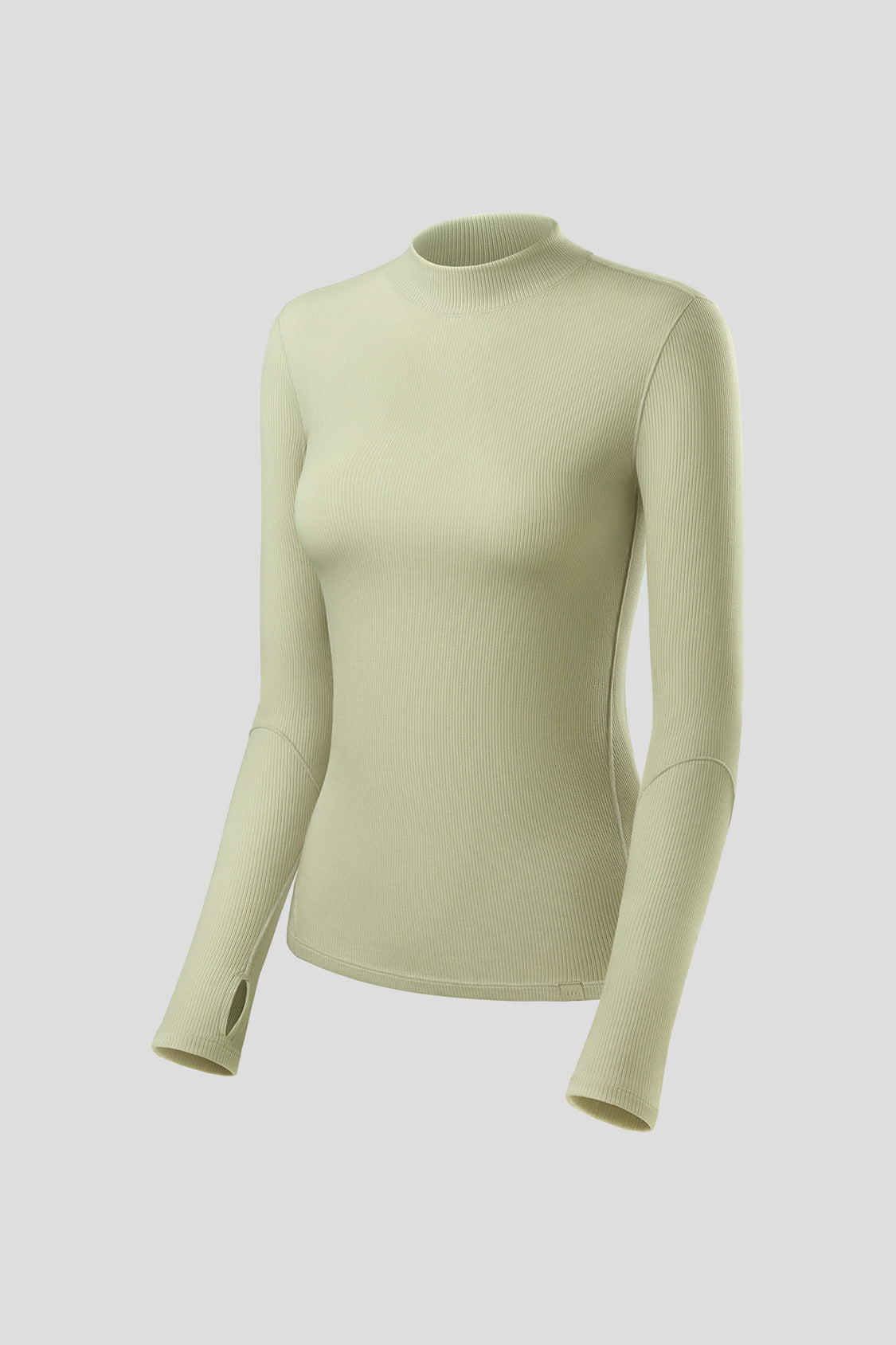 women's semi-turtleneck skin-fit base layer shirt #color_teal