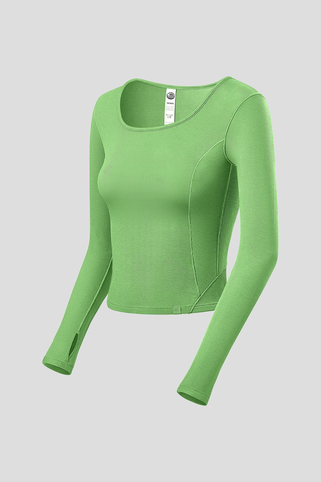 Neon green long store sleeve shirt womens