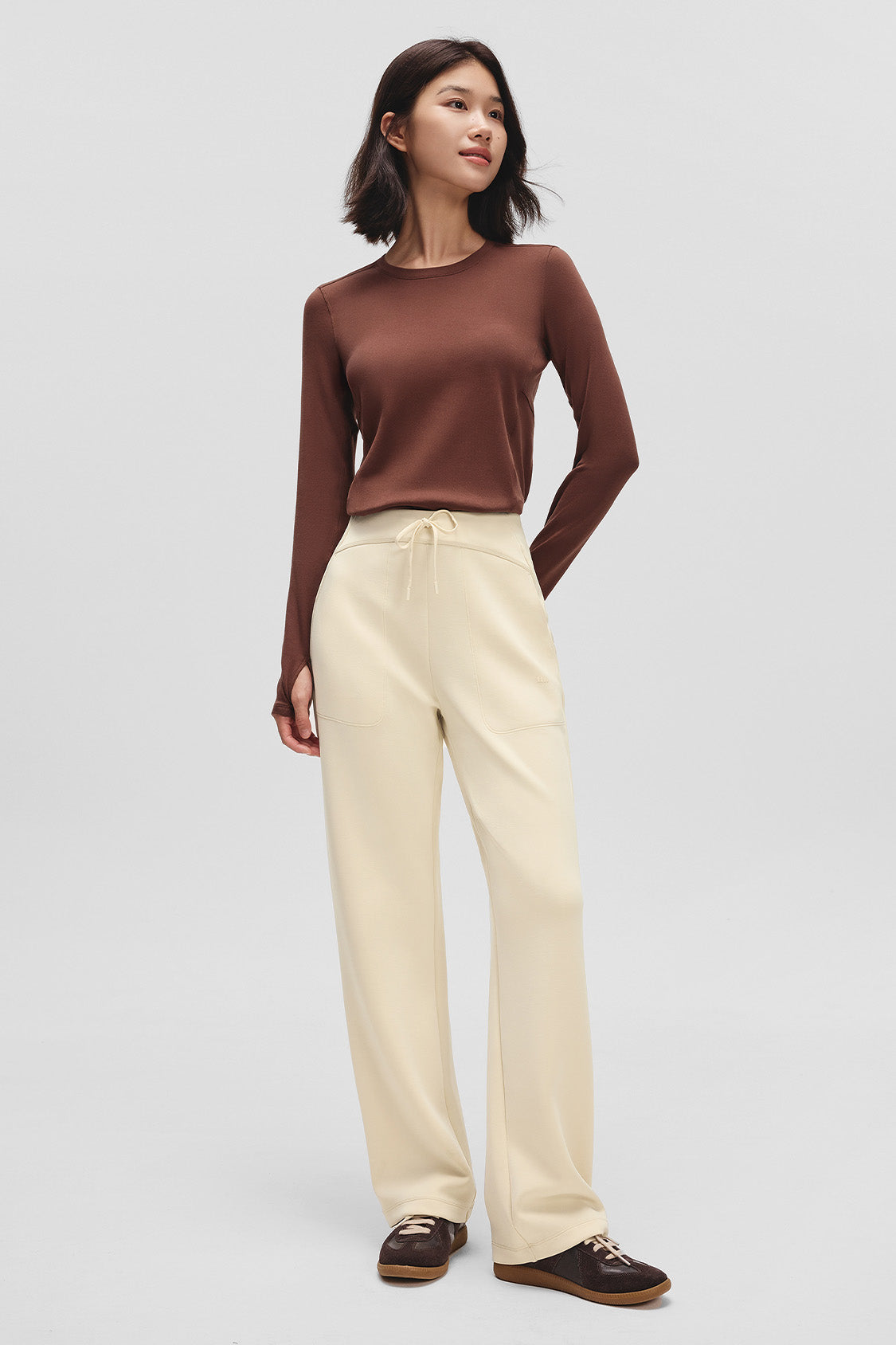 Women's Stretch Straight-Leg Pants – Soft Lounge & Casual Women's Stretch Straight-Leg Pants – Soft Lounge & Casual