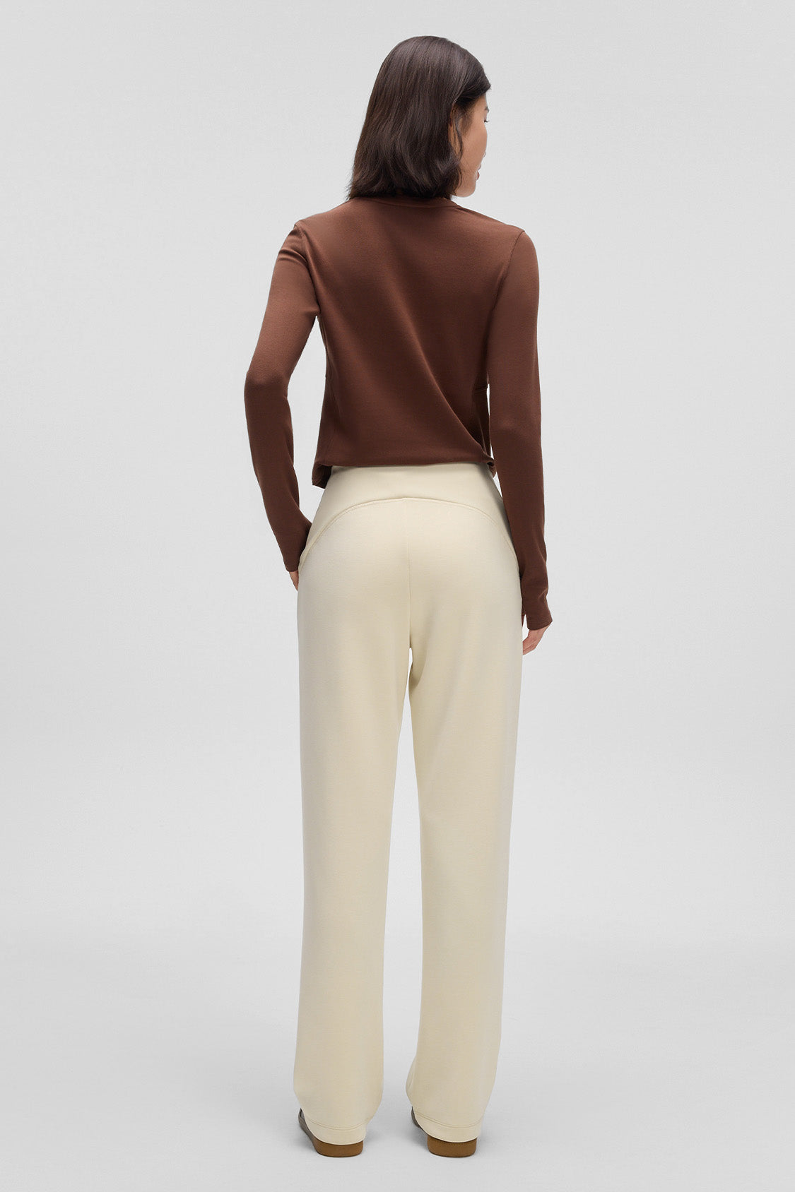 beneunder flexstraight womens high stretch straight leg pants #color_beige