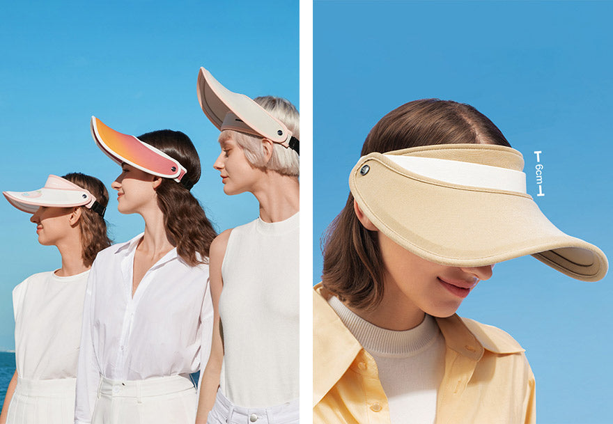 Farfi Solid Color Warped Edge Travel Hat Women Wide Brim Elastic Uv  Protection Sun Hat Fashion Accessories