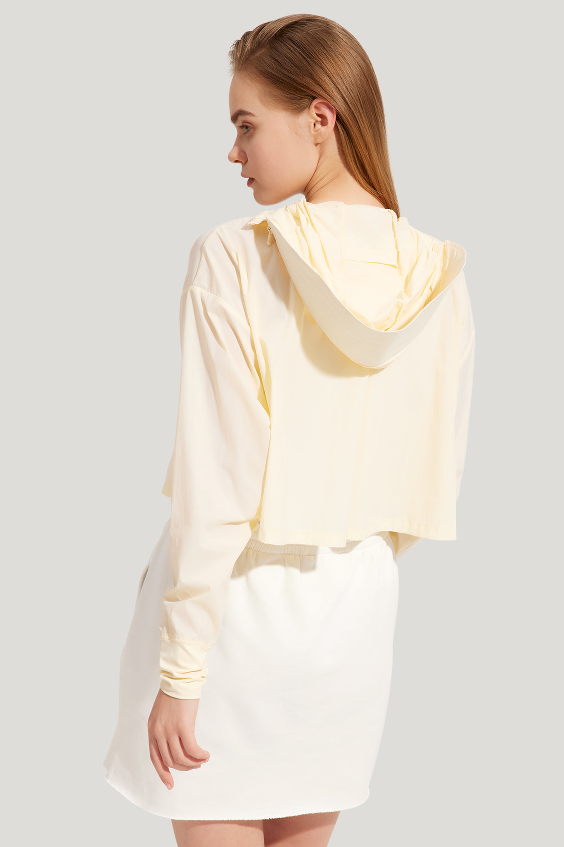 beneunder lightweight uv sun protection jacket hoodie #color_creamy yellow