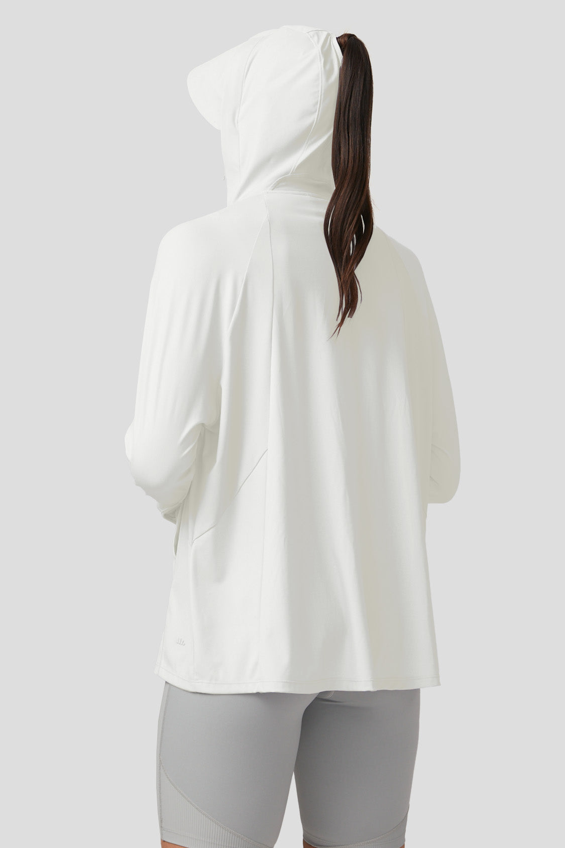 beneunder cooling uv sun protection jacket hoodie #color_creamy milk white