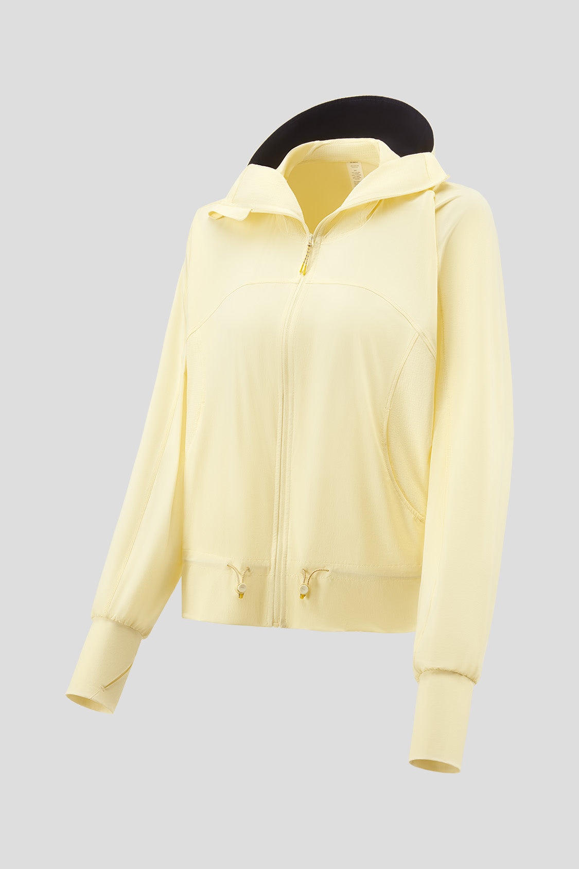 women's cooling athletics jacket beneunder yunzi upf50+ uv sun protection hoodie #color_pudding yellow