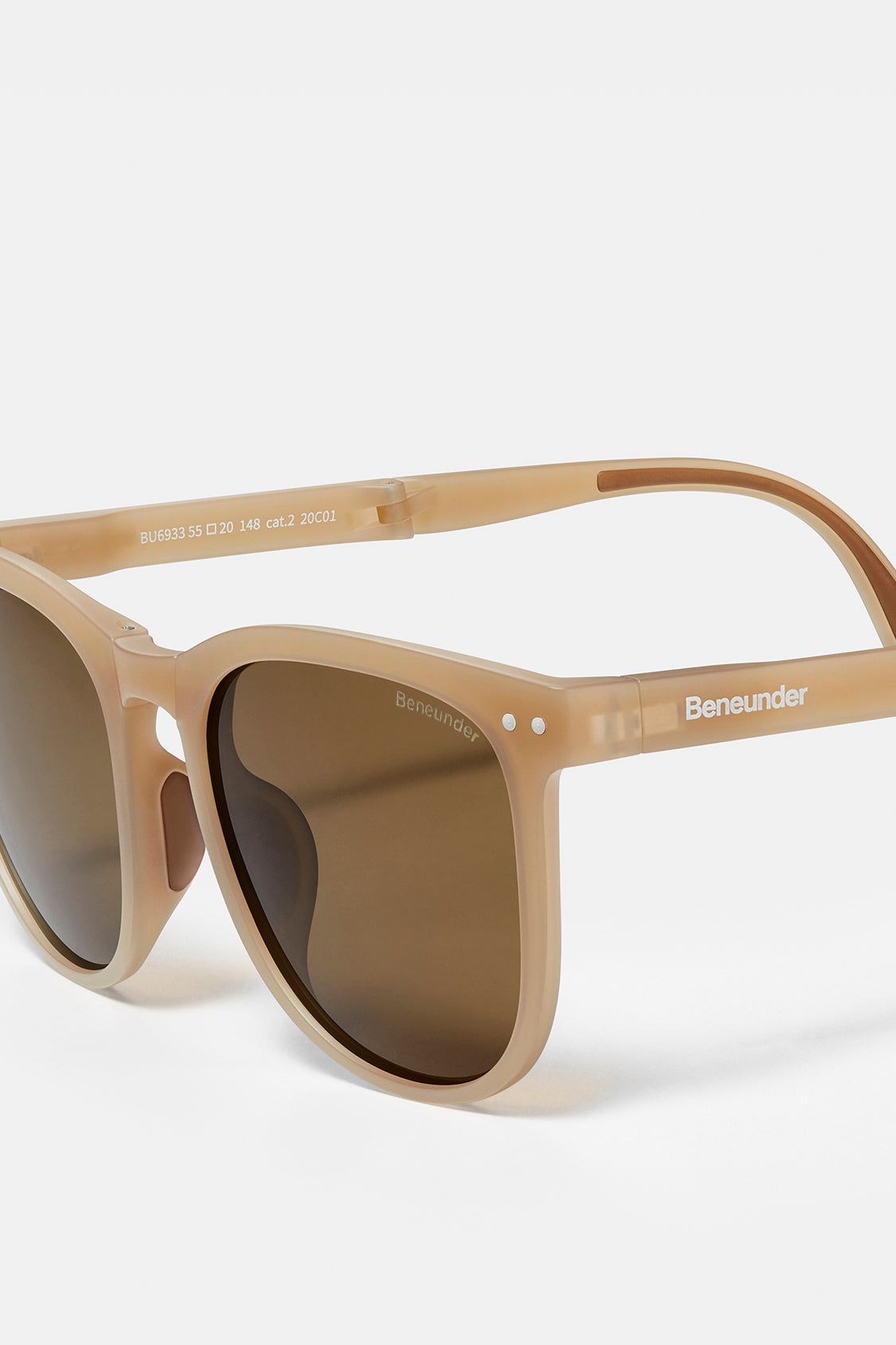 beneunder men's dawn polarized folding sunglasses shades #color_pecan
