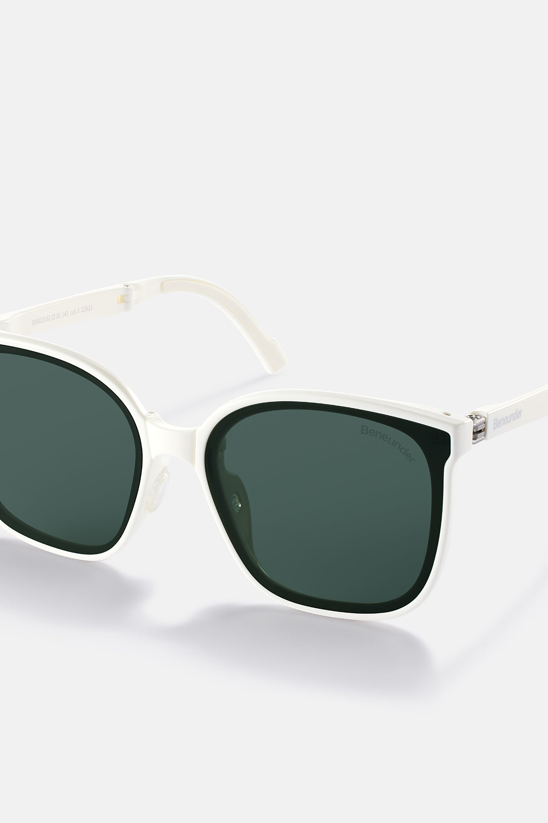 beneunder men's neonspace polarized folding sunglasses shades for women men #color_frosty white