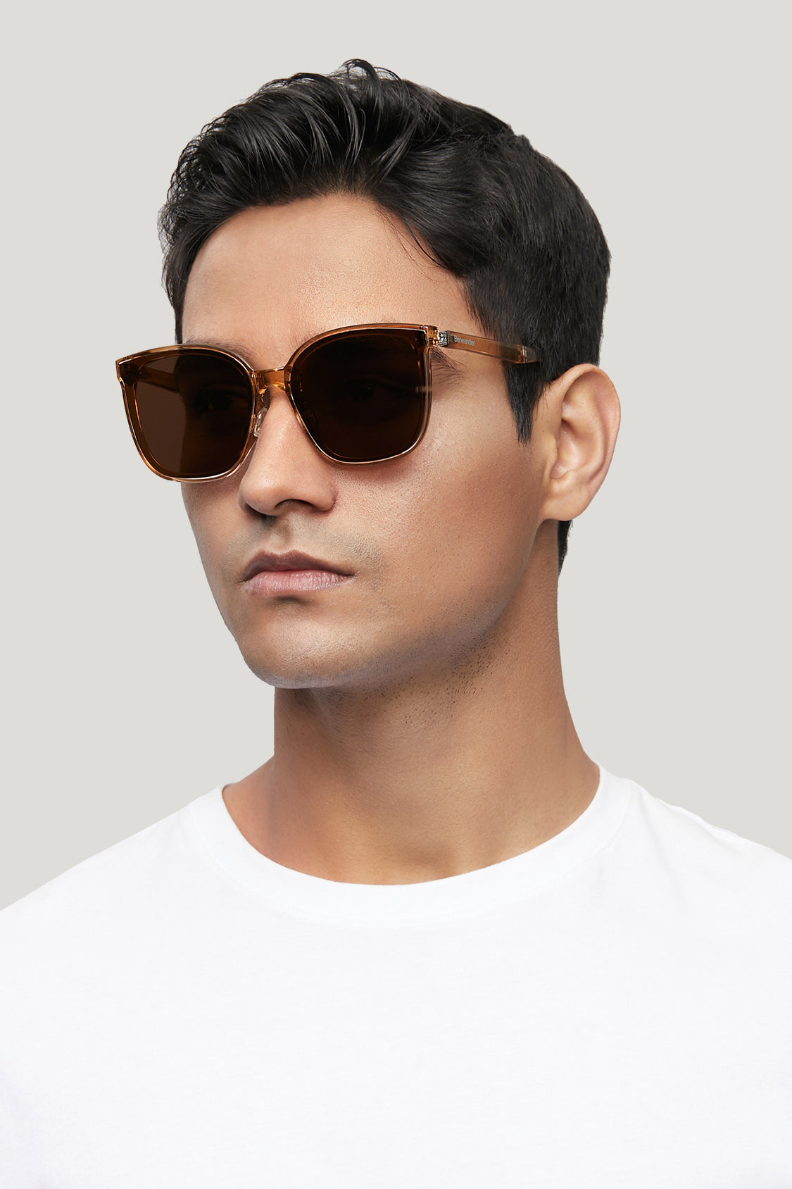 beneunder men's neonspace polarized folding sunglasses shades for women men #color_brown