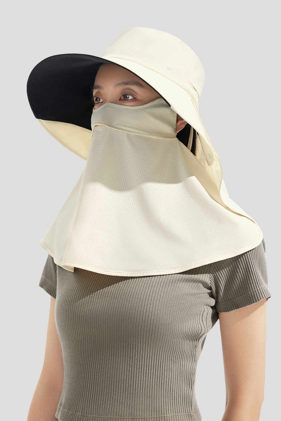 beneunder women's outdoor full coverage hat UPF 50+ color_white