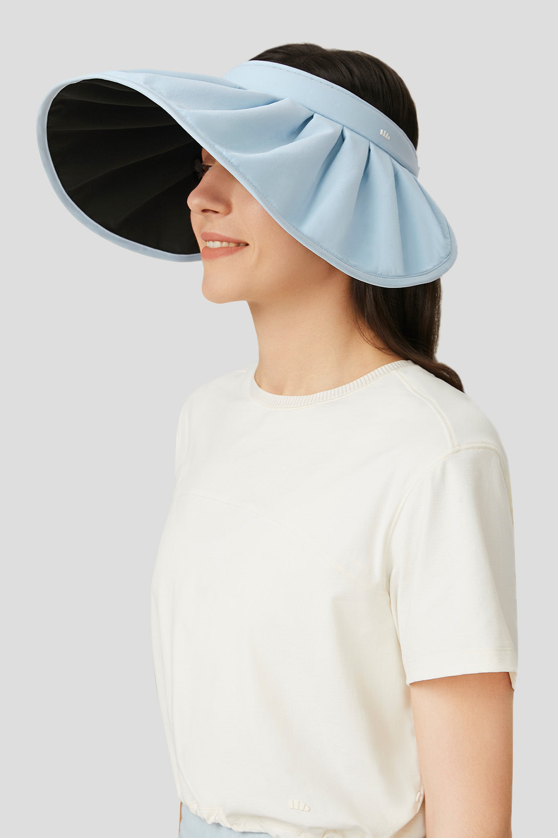 Sun Protection Hat for Women, Beneunder UPF50+ Packable Wide Brim UV Protection Sun Visor Hat Light Grey Banana Flower / One Size - Adjustable 55-58cm