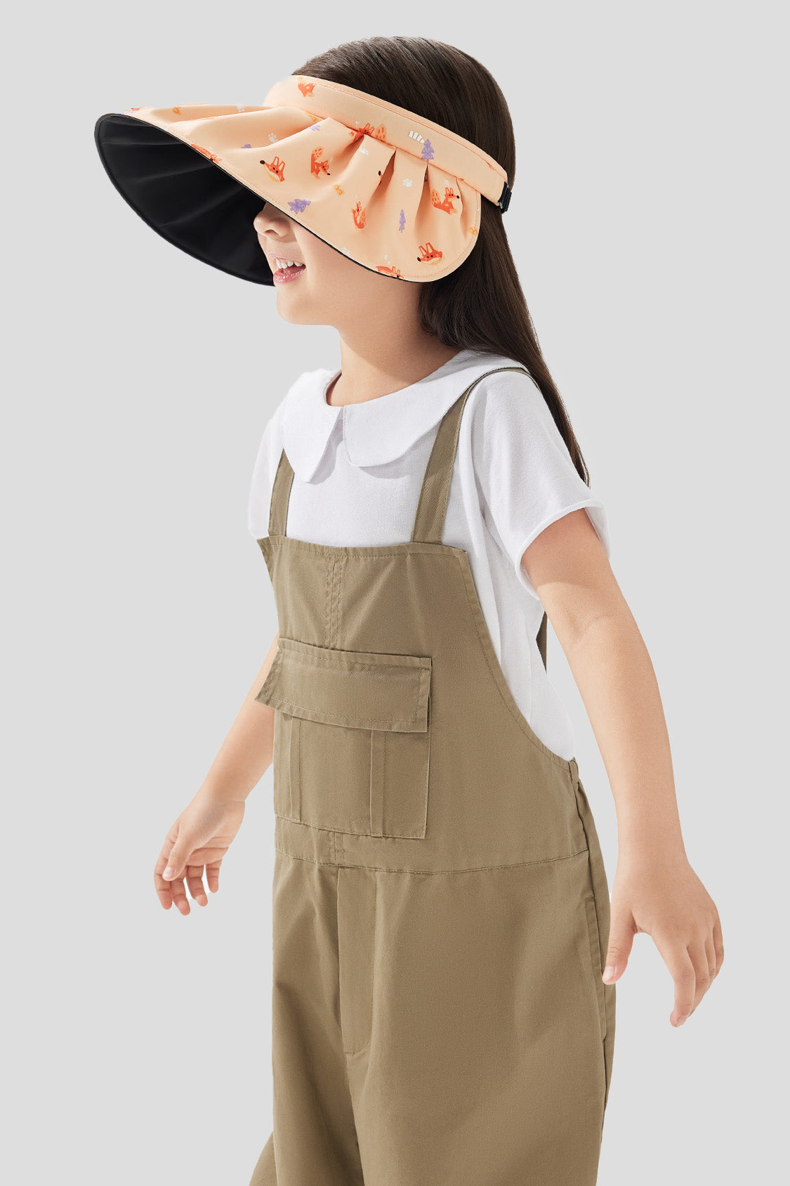 beneunder kids shell-style outdoor sun hat UPF50+ #color_foxland