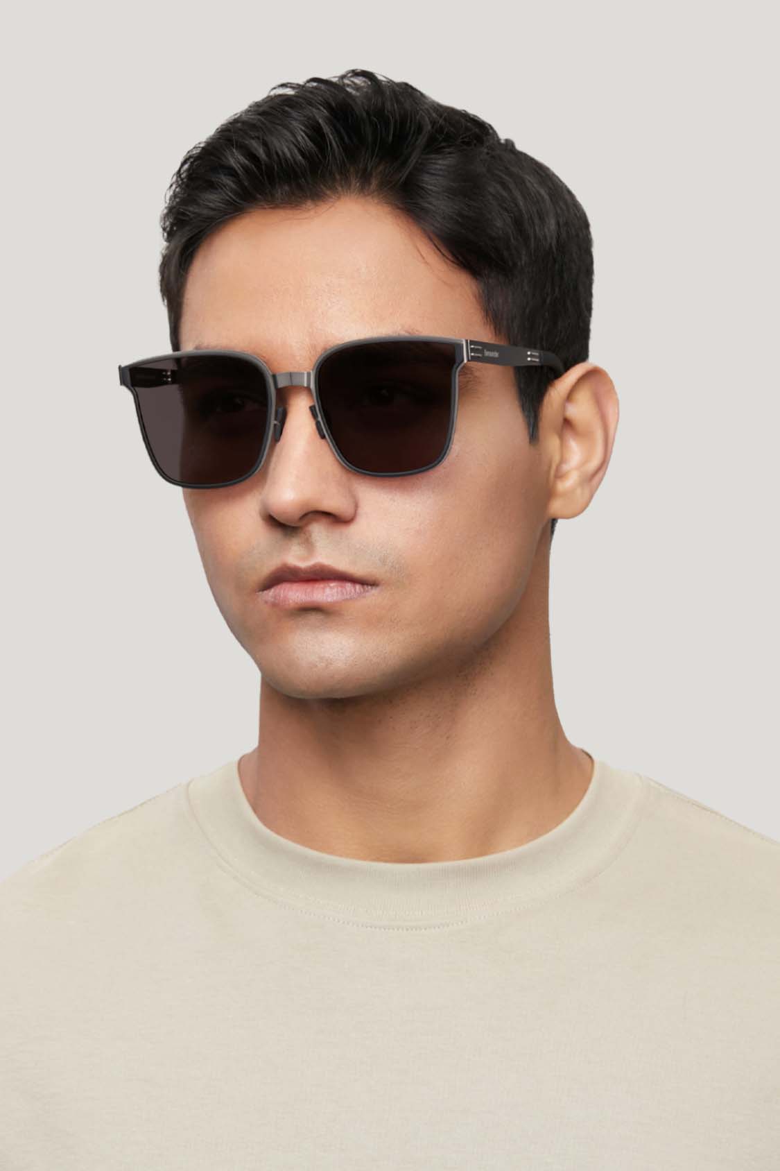 beneunder men's slimline polarized folding sunglasses shades #color_grey