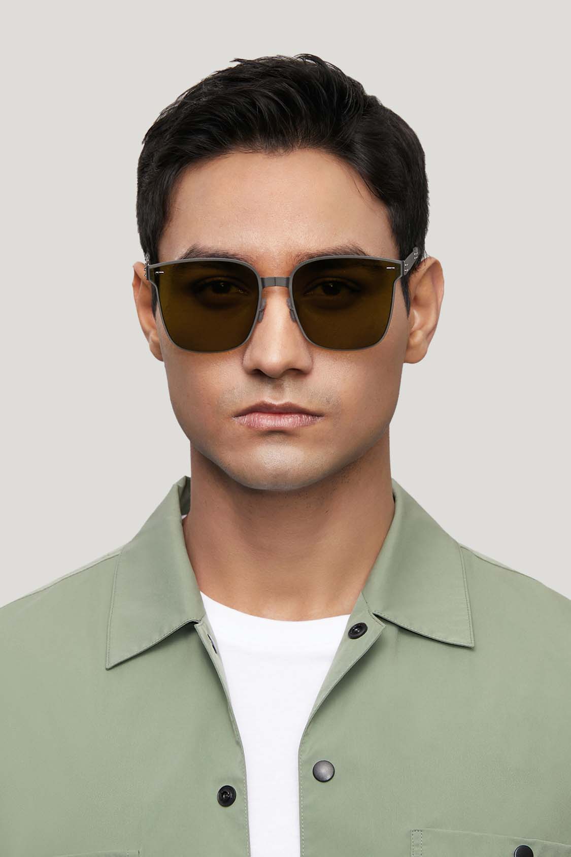 beneunder men's slimline polarized folding sunglasses shades #color_moss green