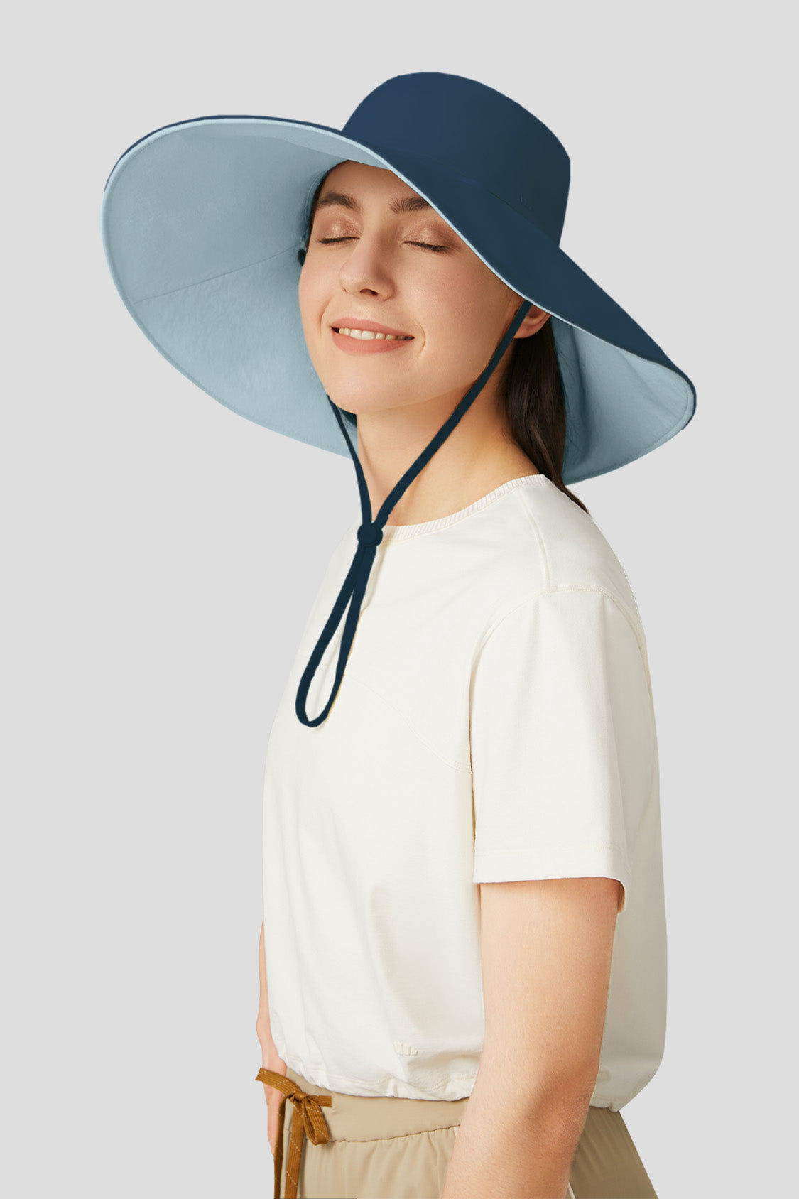 sun hat beneunder women's dome cozy upf50+ uv sun protection bucket hat #color_blue - misty Blue