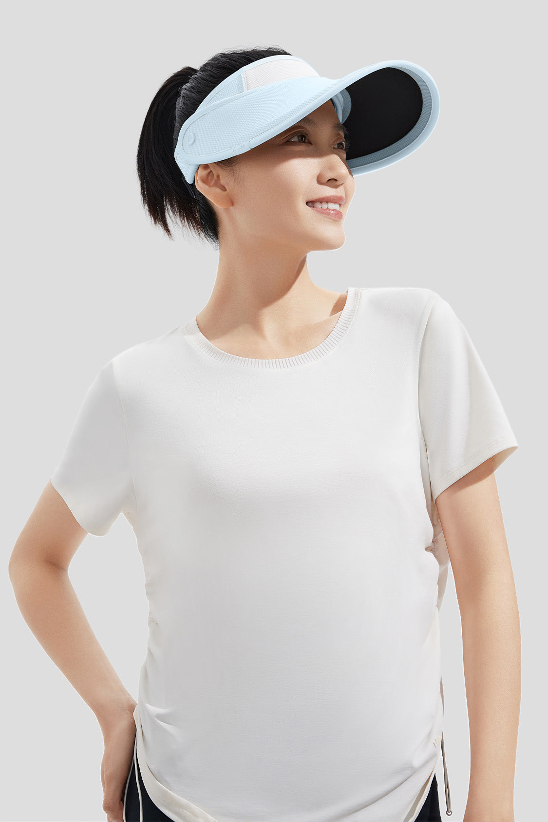 sun hat beneunder women's skyline upf50+ uv sun protection hat #color_misty blue