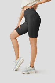 beneunder airloop high waist biking short for women #color_black