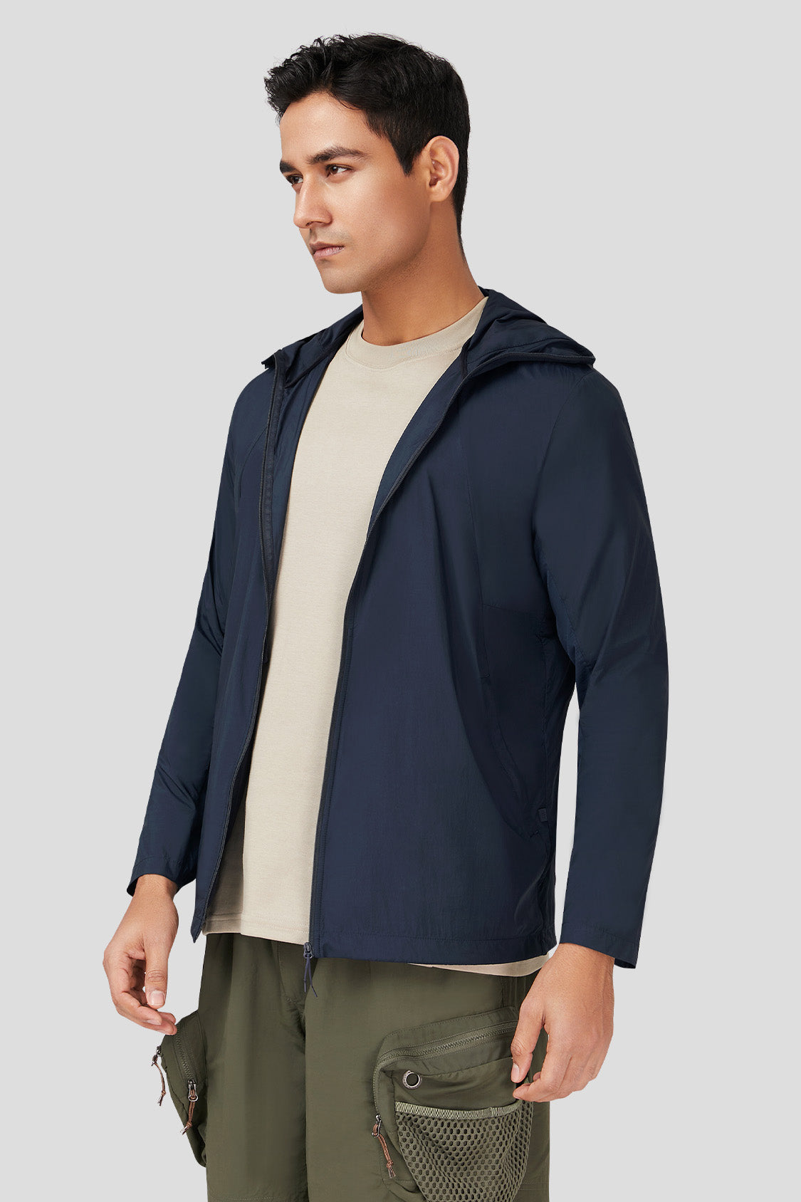 UV Protection Jacket, Beneunder Lightweight Zip Up Sun Protection Hoodie  for Men