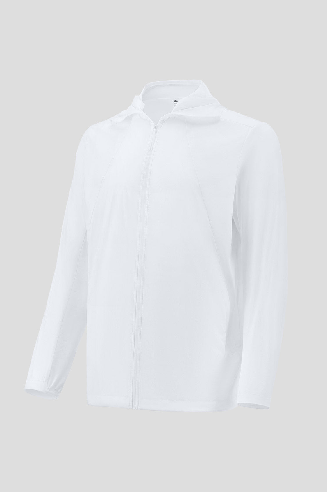 beneunder men's cooling uv sun protection athletics jacket hoodie #color_creamy milk white